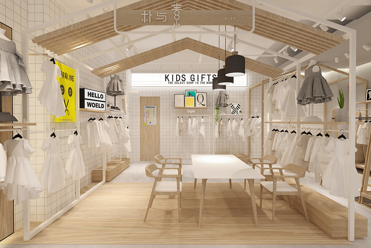 55平米鄭州童裝專賣(mài)店設(shè)計(jì)效果圖