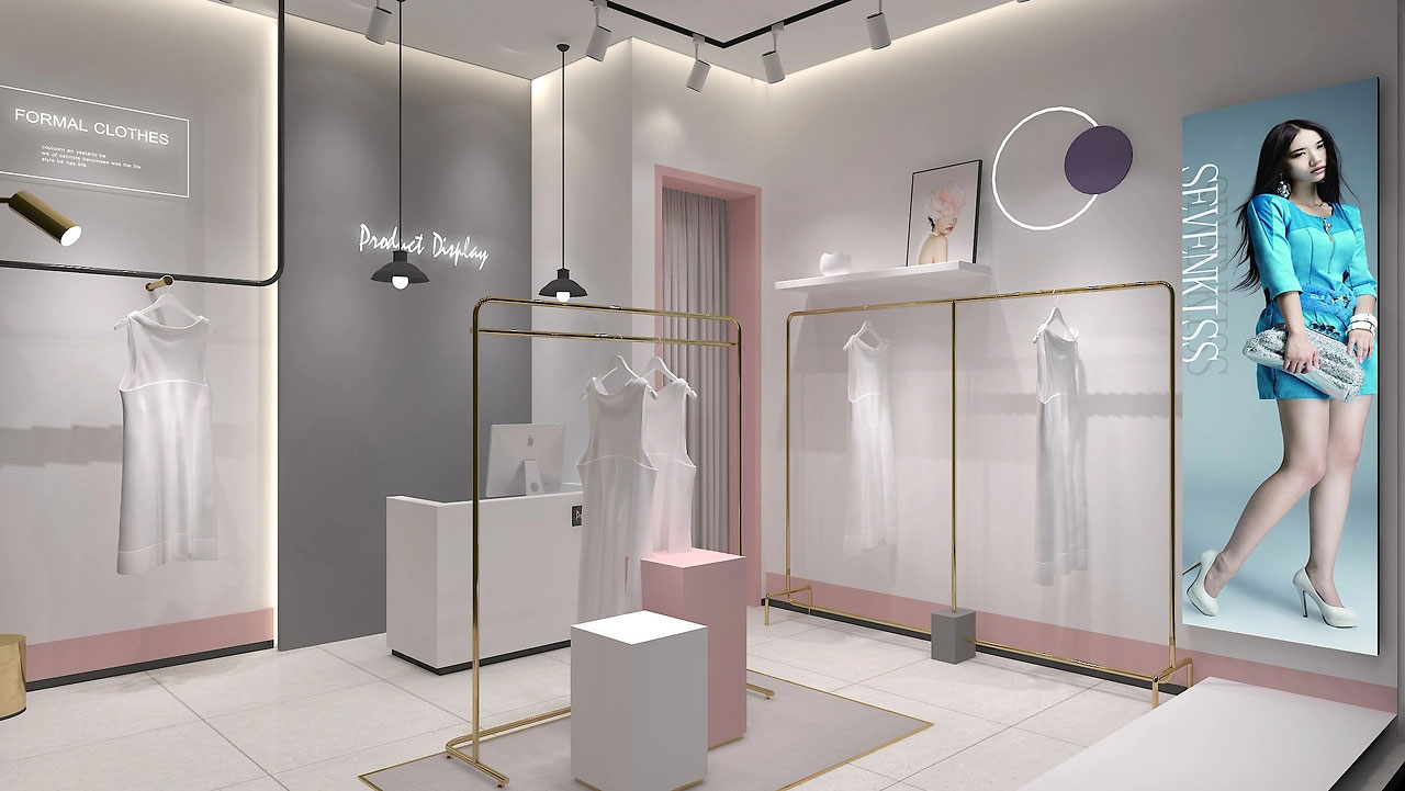 37平米女裝門(mén)店設(shè)計(jì)效果圖