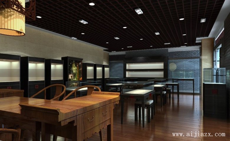 懷舊情調的珠寶店鋪展示區(qū)裝修效果圖